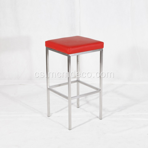 Moderní barová stolička z nerezové oceli